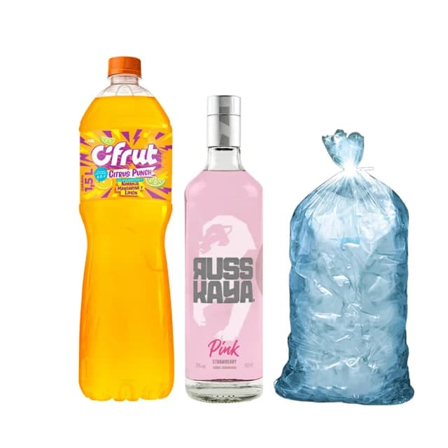 Combo Russkaya - Rosado (fresa) C/Cifrut 1.5lt