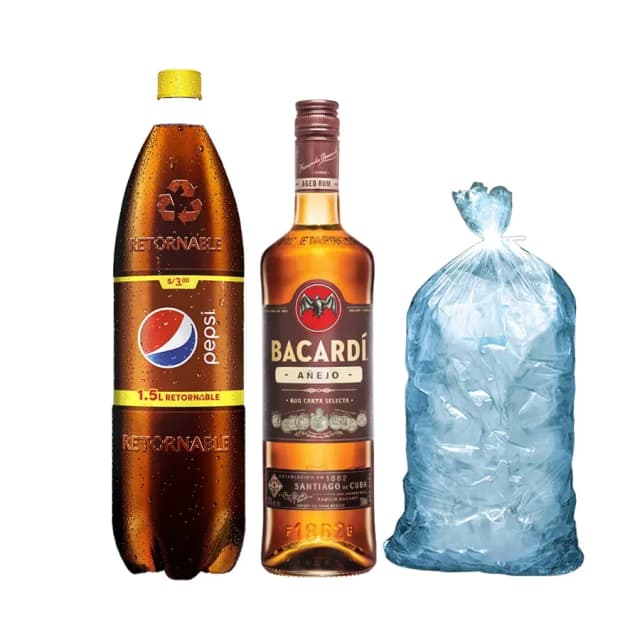 Combo Bacardi - Añejo C/ Pepsi 1.5lt