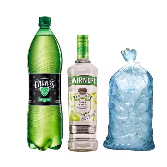 Combo Smirfnoff - Verde (manzana) C/Evervess 1.5lt