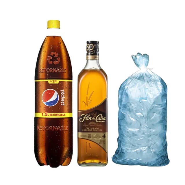Combo Flor de Caña 4 años C/Pepsi 1.5lt