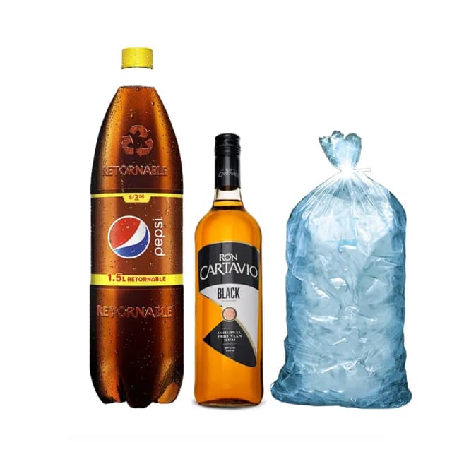 Combo Ron Cartavio Negro C/ Pepsi 1.5 LT