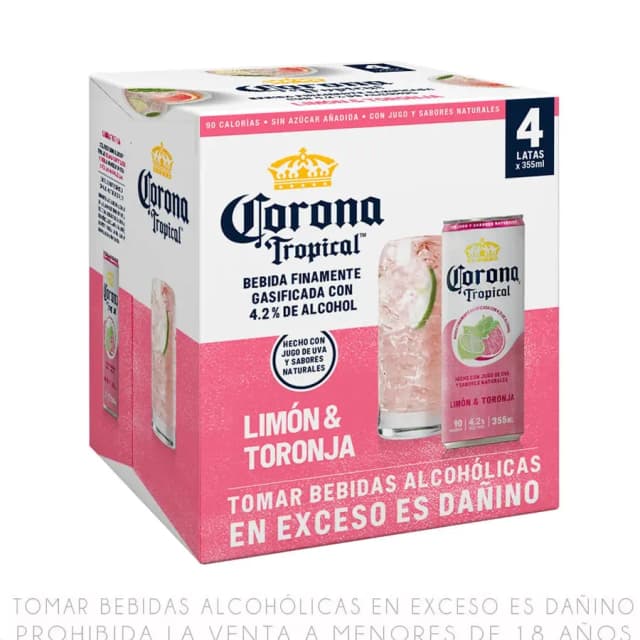 Corona Tropical - Frutos rojos Fourpack