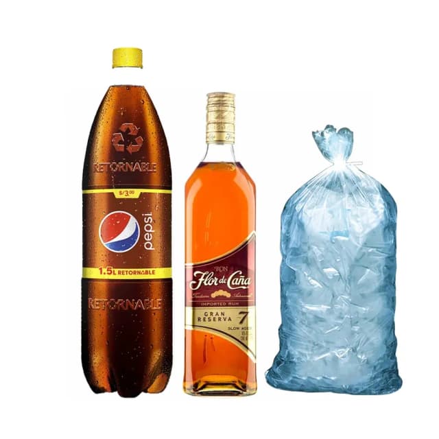 Combo Flor de Caña 7 años C/Pepsi 1.5lt