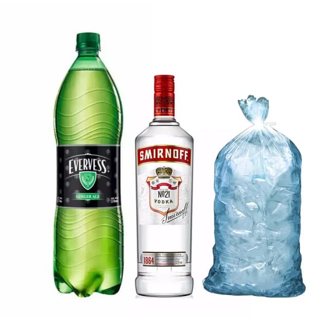 Combo Smirfnoff - Rojo (sin sabor) C/Evervess 1.5lt